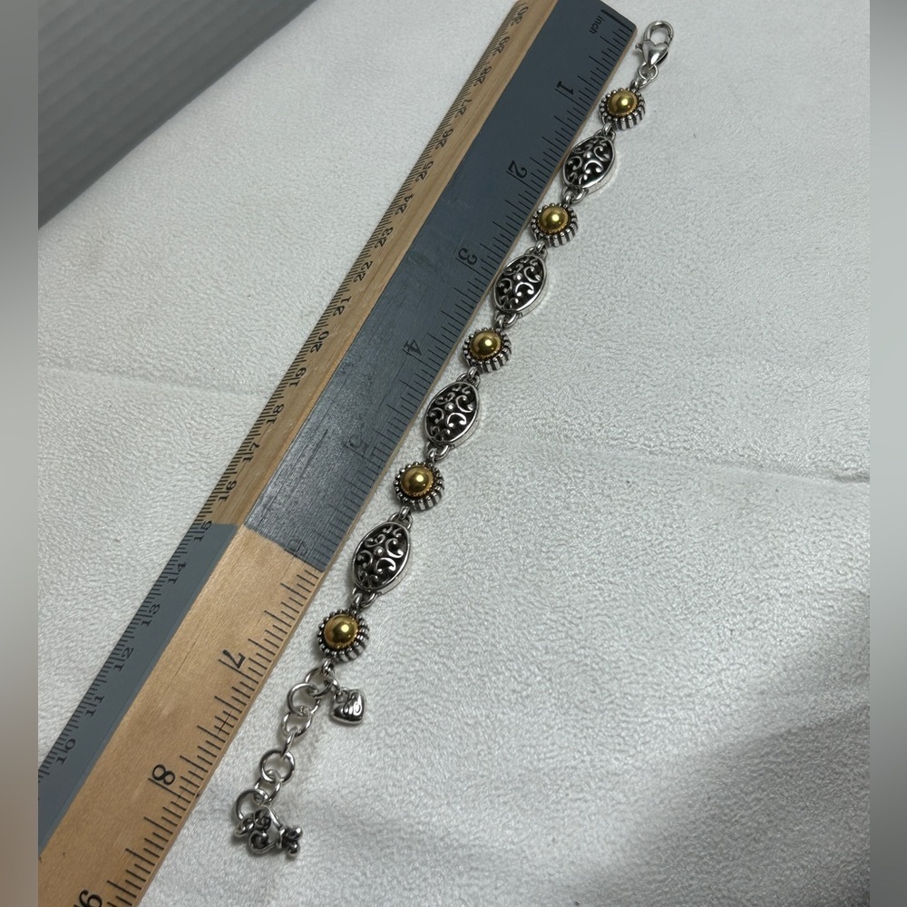 Brighton Intrigue Bracelet Two-tone Silver Plated 8" Mixed Metals - Picture 11 of 13